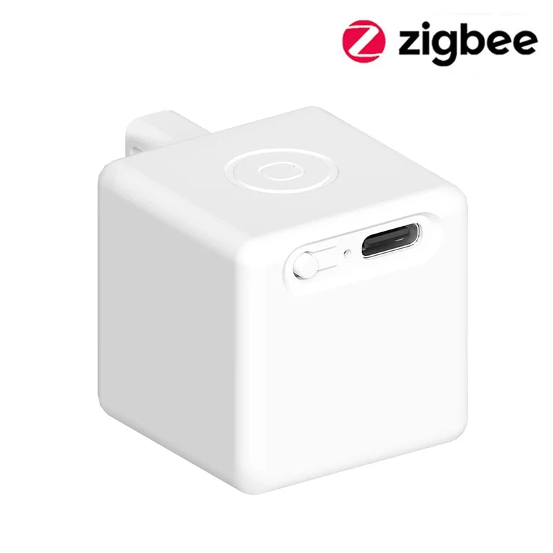 Tuya Zigbee Smart Touch Fingerbot plus Type-C Rechargeable Robot Button Pusher Arm Switch Works with Alexa Google Home Alice