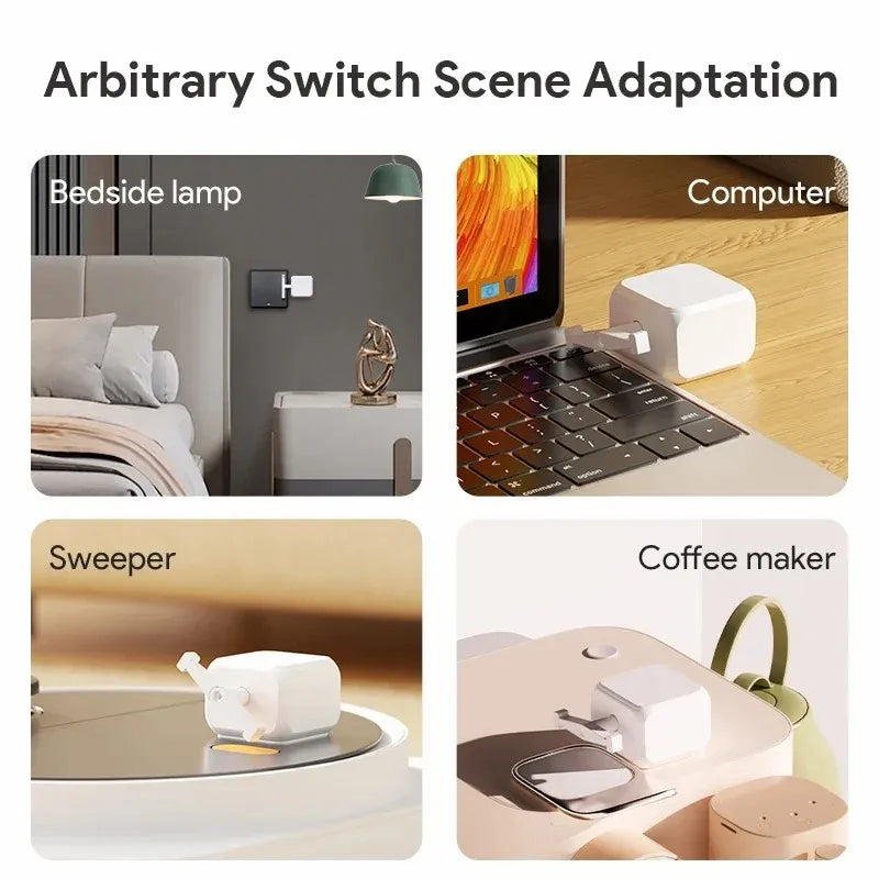 Tuya Wifi Bluetooth Rechargeable 5.2 Smart Switch Fingerbot plus Robot Button Pusher Arm Switch Support Alexa Google Home