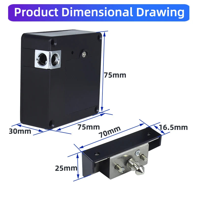 RFID Smart Drawer Storage Cabinet Lock, Battery Driven Low Battery Reminder, Can Be Set to Open Multiple Locks with One Card